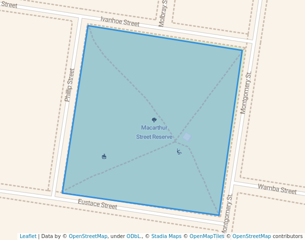 walking in Macarthur Street Reserve map in Wendouree