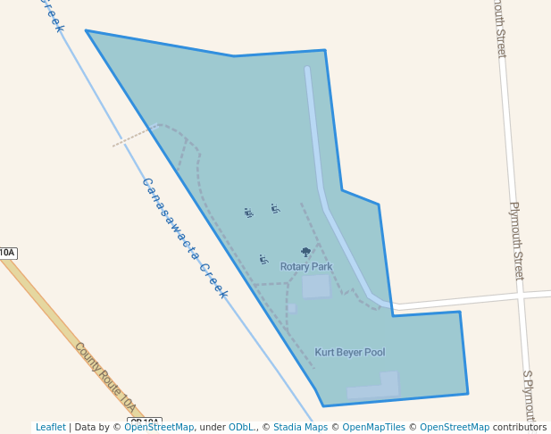 walking in Rotary Park map in Norwich