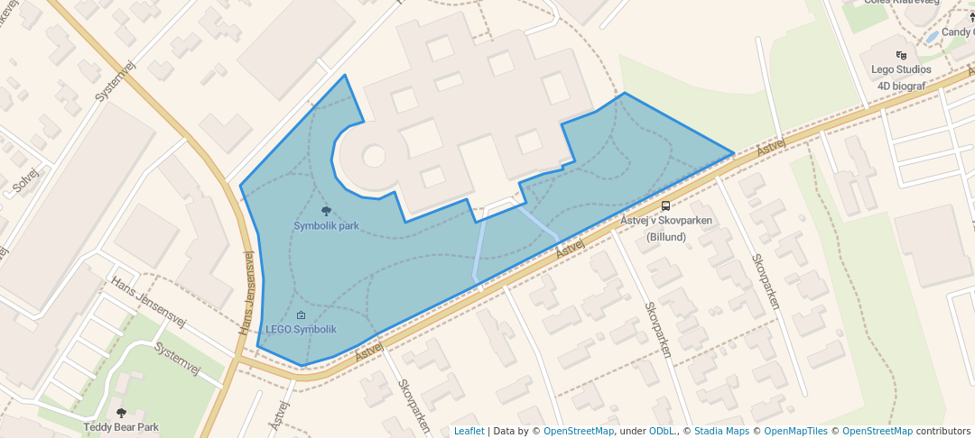 walking in Symbolik park map in Billund