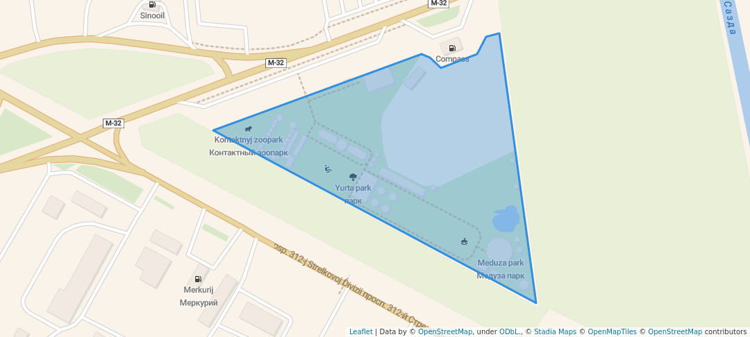 walking in Yurta парк map in Aktobe