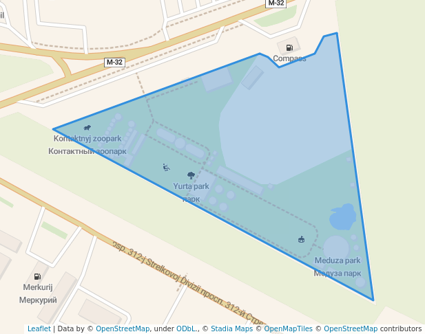 walking in Yurta парк map in Aktobe