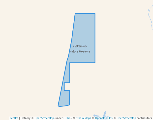 walking in Tinkelelup Nature Reserve map in Cheynes