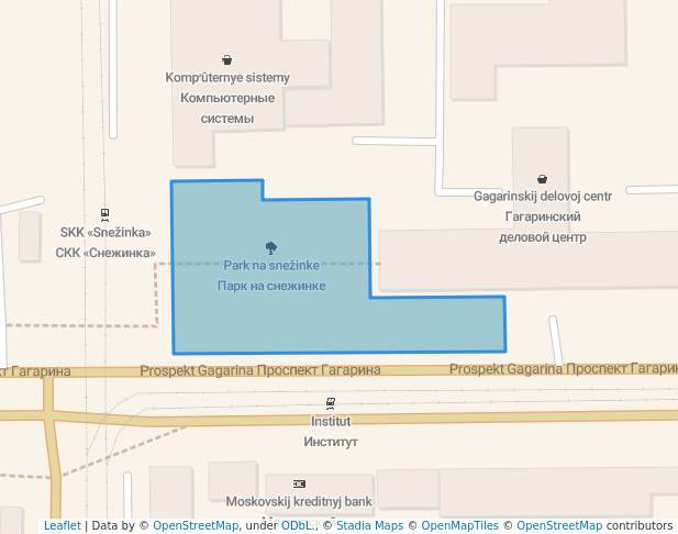 Парк на снежинке