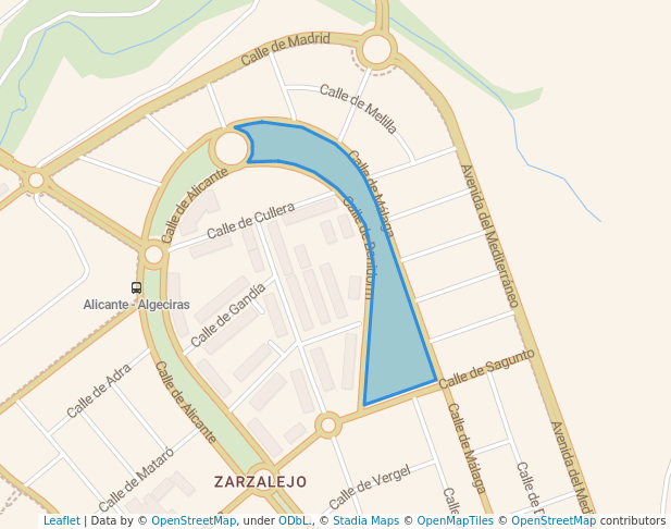 walking in Parque calle de Benidorm/Malaga map in Arroyomolinos