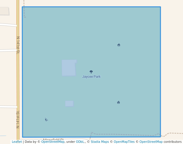 walking in Jaycee Park map in Waverly