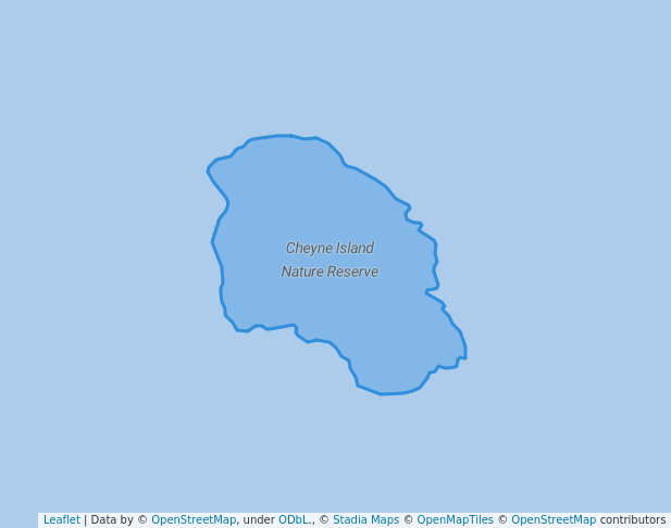 walking in Cheyne Island Nature Reserve map in Cheynes