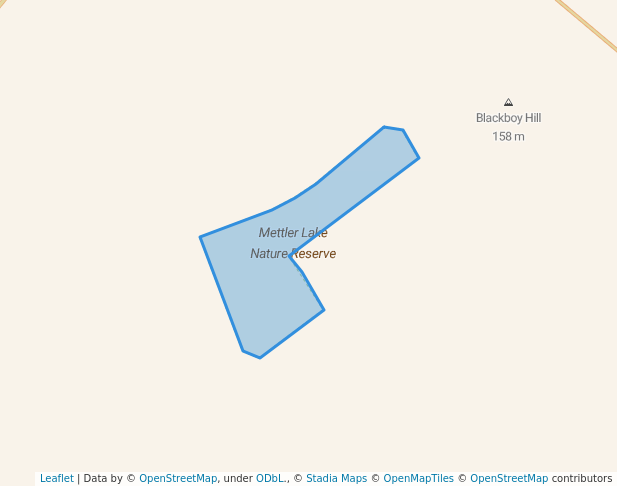 walking in Mettler Lake Nature Reserve map in Cheynes