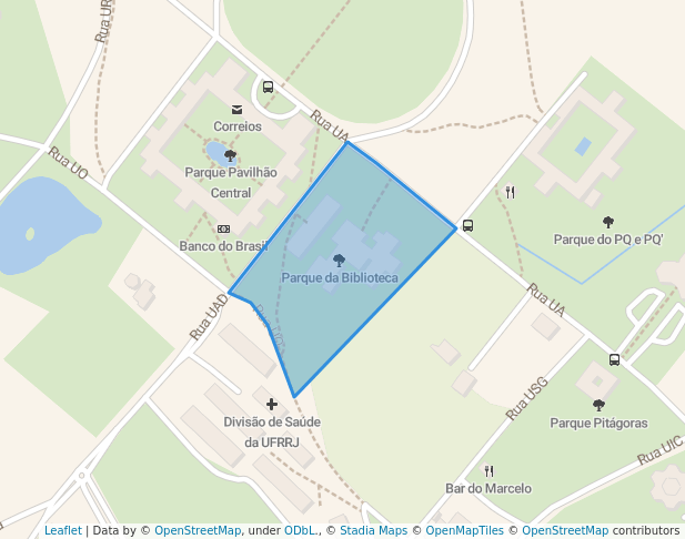 walking in Parque da Biblioteca map in Seropédica