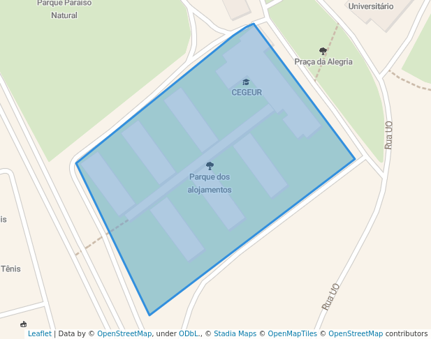 walking in Parque dos alojamentos map in Seropédica