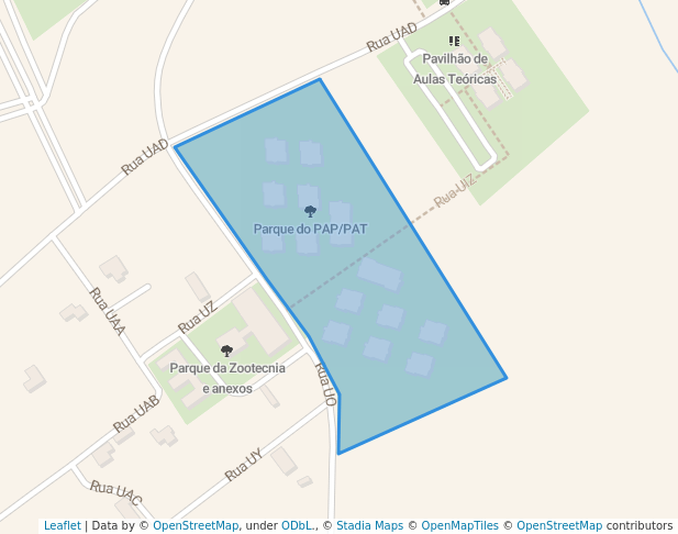 walking in Parque do PAP/PAT map in Seropédica