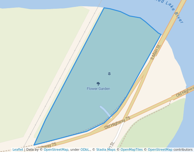 walking in Flower Garden map in Crookston