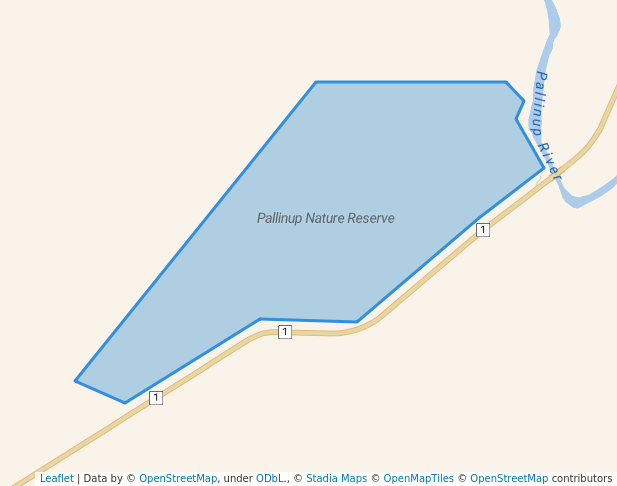walking in Pallinup Nature Reserve map in Cheynes