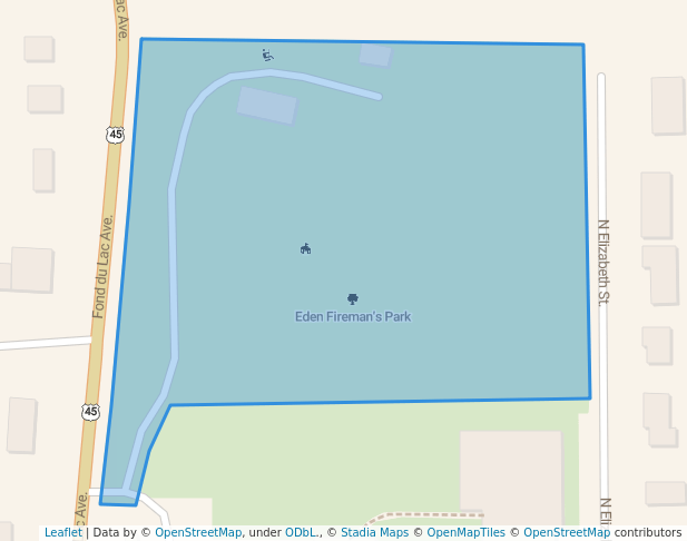 walking in Eden Fireman's Park map in Eden