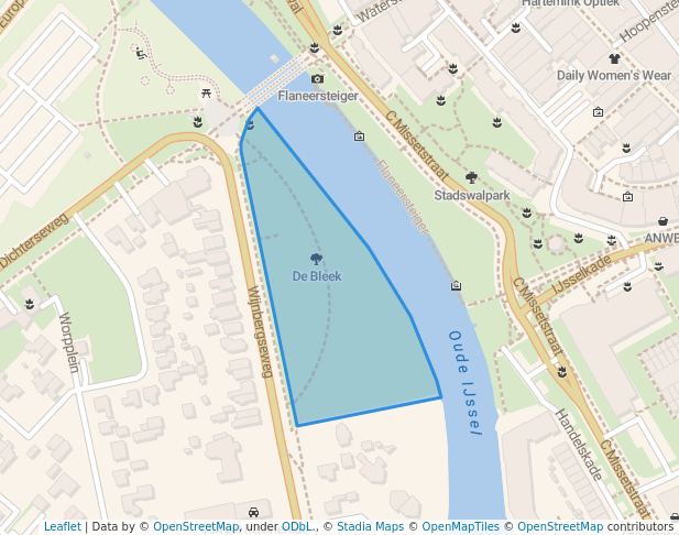 walking in De Bleek map in Doetinchem