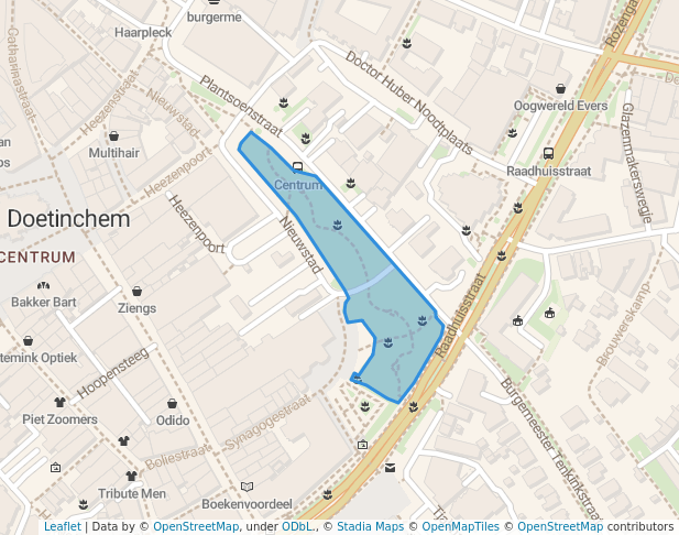 walking in Mark Tennantplantsoen map in Doetinchem