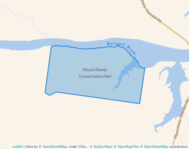 walking in Mount Blandy Conservation Park map in Mingo