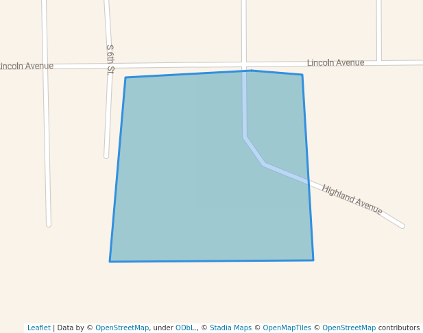 walking in Hillcrest Park map in Saint Maries