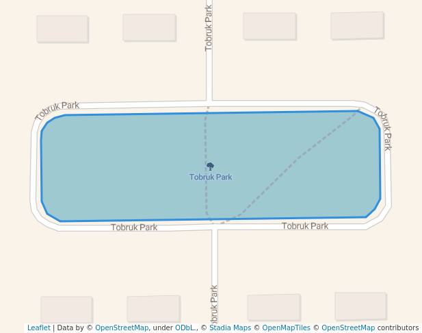 walking in Tobruk Park map in Stellenbosch