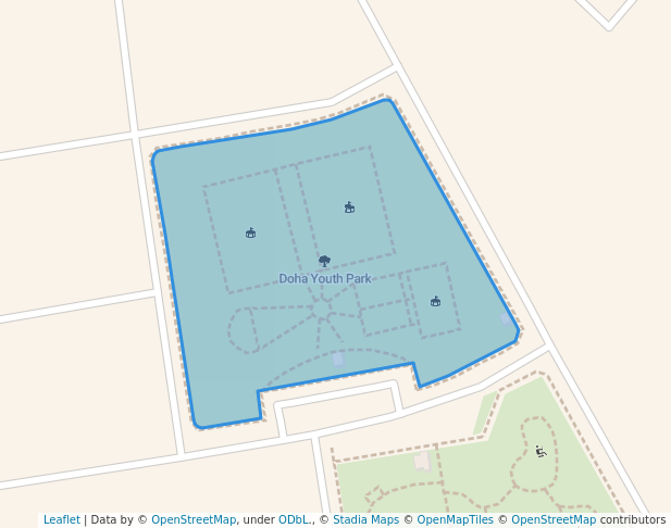walking in Doha Youth Park map in Dhahran