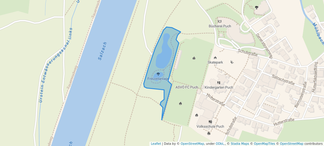 walking in Freizeitanlage map in Puch