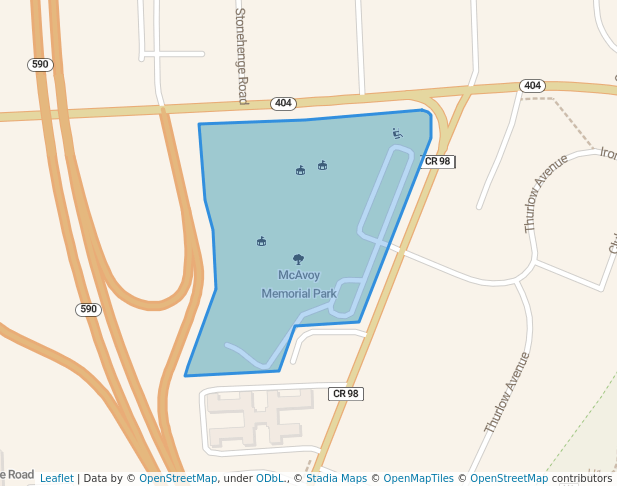 walking in McAvoy Memorial Park map in Irondequoit