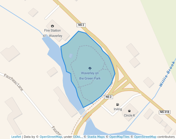 walking in Waverley on the Green Park map in Waverley