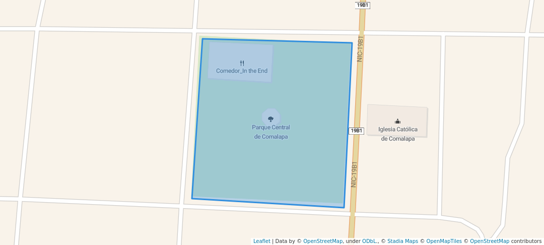 walking in Parque Central de Comalapa map in Comalapa