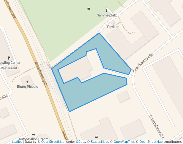 walking in Goerdeler Park map in Würzburg