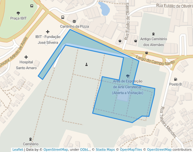 Area de Exposição de Arte Cemiterial. (Aberta a Visitação)