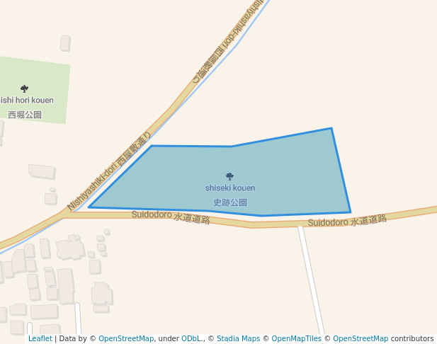 walking in 史跡公園 map in Niiza