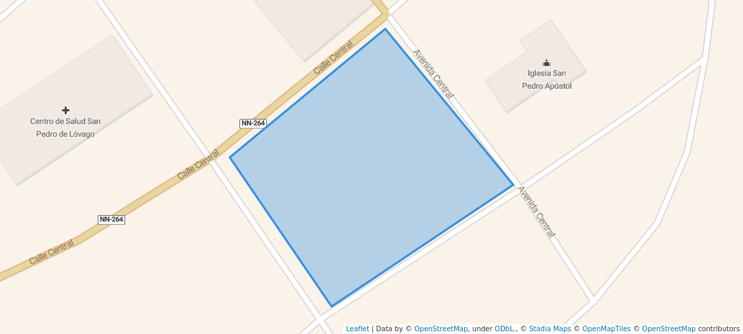 walking in Parque Central San Pedro de Lóvago map in San Pedro de Lóvago