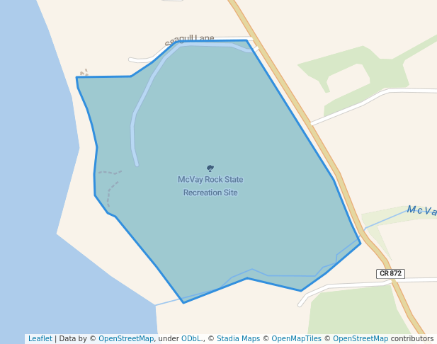 walking in McVay Rock State Recreation Site map in Brookings