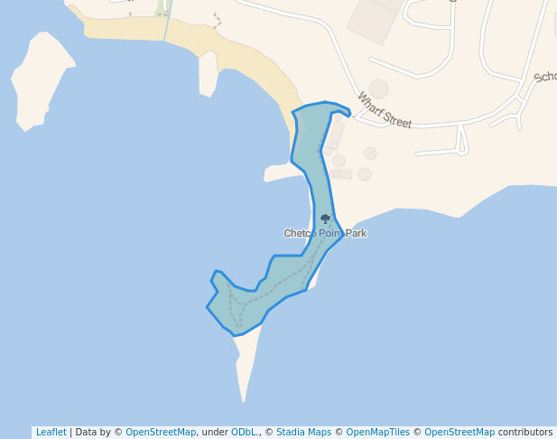 walking in Chetco Point Park map in Brookings