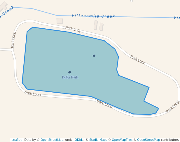 walking in Dufur Park map in Dufur