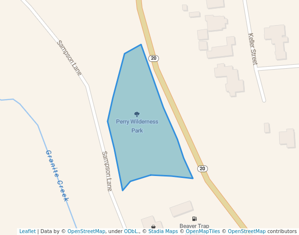 walking in Perry Wilderness Park map in Republic