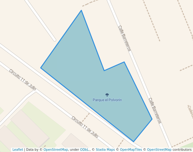 walking in Parque el Polvorín map in Pachuca de Soto