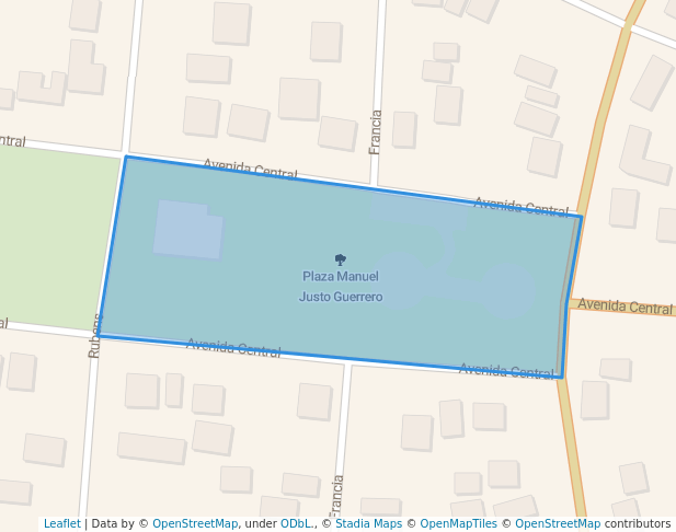 walking in Plaza Manuel Justo Guerrero map in Ostende