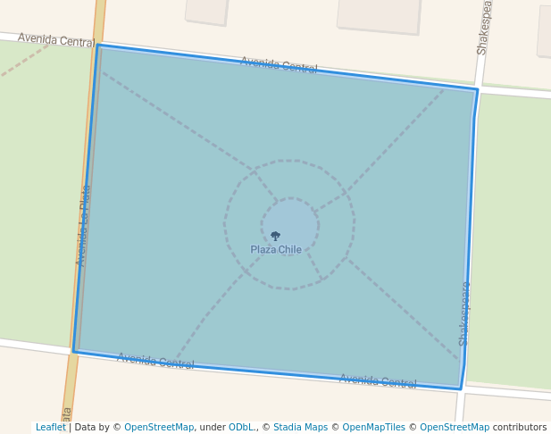 walking in Plaza Chile map in Ostende