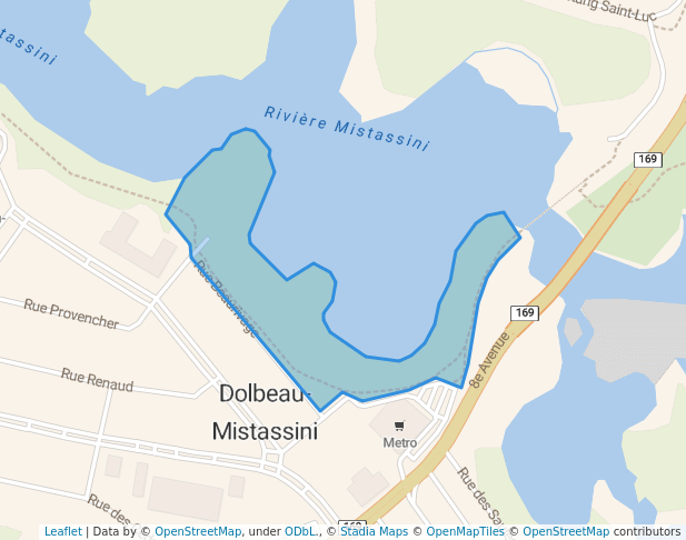 walking in Parc Beaurivage map in Dolbeau-Mistassini