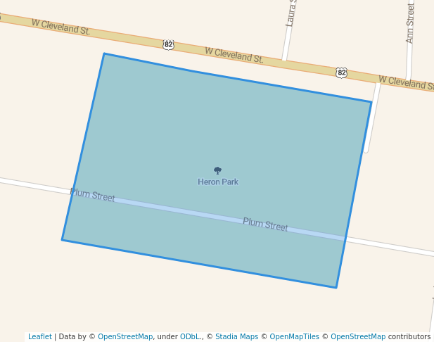 walking in Heron Park map in Nahunta