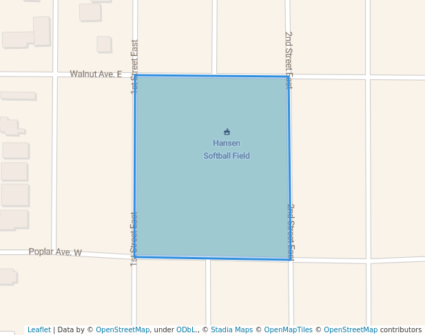 walking in Hansen Park map in Hansen