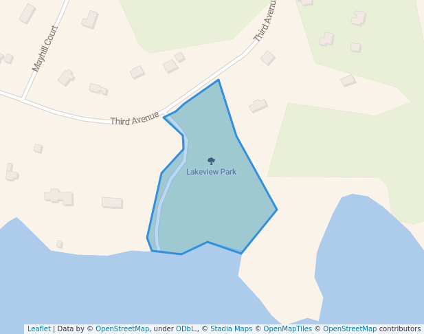 walking in Lakeview Park map in Lakeview