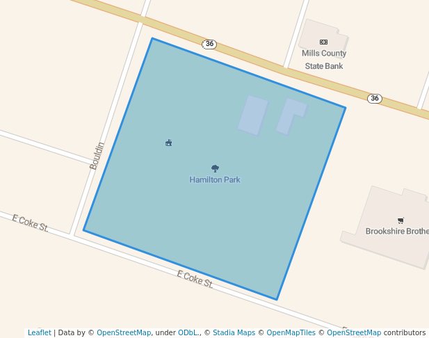 walking in Hamilton Park map in Hamilton