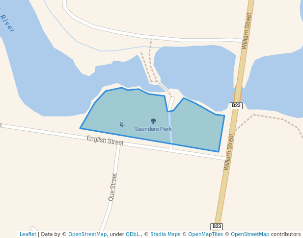 Saunders Park in Waratah | Map and Routes