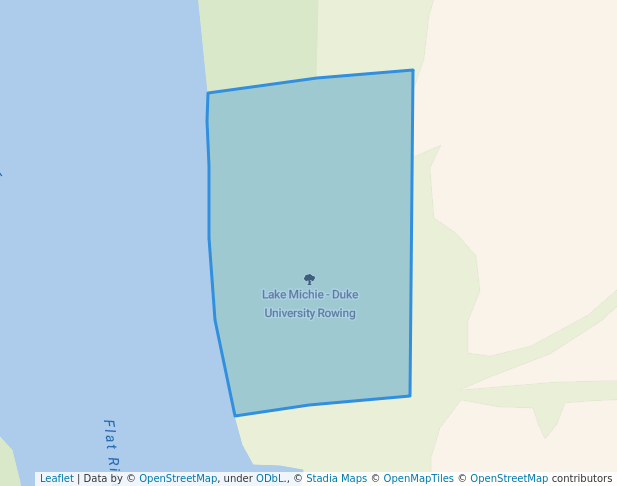 walking in Lake Michie - Duke University Rowing map in Bahama