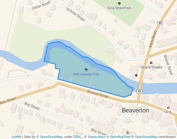 walking in Mill Gateway Park map in Beaverton