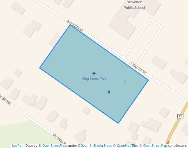 walking in King Street Park map in Beaverton