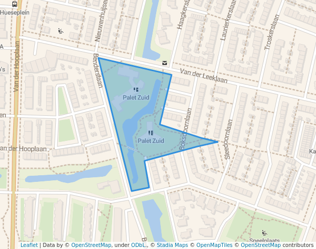 walking in Wilhelminaparkje map in Amstelveen