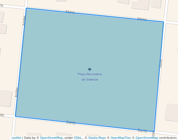 walking in Plaza Recreativa de Ostende map in Ostende