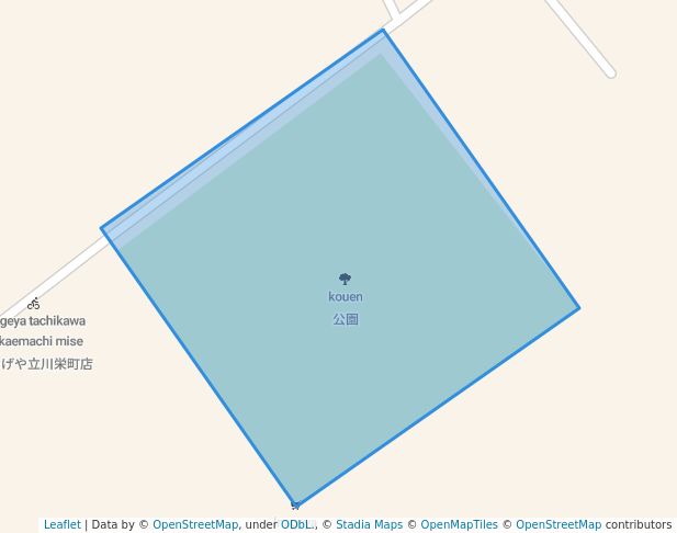 walking in 公園 map in Tachikawa
